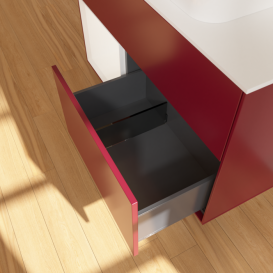 Тумба под раковину Villeroy & Boch Finion 100х50,1 см с подсветкой МДФ пион матовый лак/стекло белое матовое G651MTHB