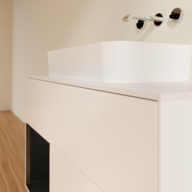 Тумба под раковину Villeroy & Boch Finion 100х50,1 см с подсветкой МДФ белый матовый лак/стекло белое матовое G651PDMT