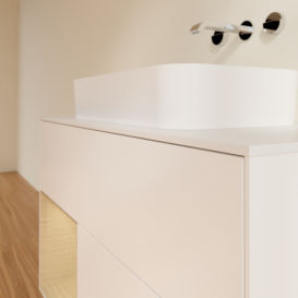 Тумба под раковину Villeroy & Boch Finion 100х50,1 см с подсветкой МДФ белый матовый лак/стекло белое матовое G651PCMT