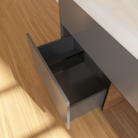 Тумба под раковину Villeroy & Boch Finion 100х50,1 см с подсветкой МДФ антрацит матовый лак/стекло белое матовое F661GNGK