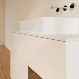 Тумба под раковину Villeroy & Boch Finion 100х50,1 см с подсветкой МДФ белый матовый лак/стекло белое матовое F661GNMT