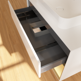 Тумба под раковину Villeroy & Boch Finion 100х50,1 см с подсветкой МДФ белый матовый лак/стекло белое матовое F661HFMT