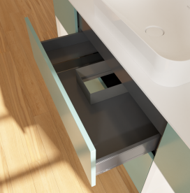 Тумба под раковину Villeroy & Boch Finion 160х50,1 см с подсветкой МДФ оливковый матовый лак/стекло белое матовое G331MTGM