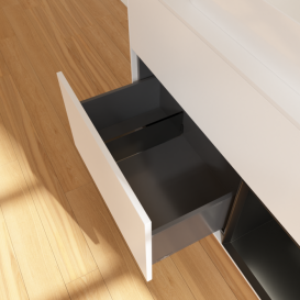 Тумба під раковину Villeroy & Boch Finion 100х50,1 см із підсвічуванням МДФ білий матовий лак/скло біле матове F661PDMT