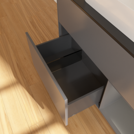 Тумба под раковину Villeroy & Boch Finion 100х50,1 см с подсветкой МДФ антрацит матовый лак/стекло черное матовое F662GKGK