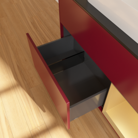 Тумба под раковину Villeroy & Boch Finion 100х50,1 см с подсветкой МДФ пион матовый лак/стекло черное матовое F662HFHB