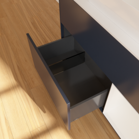 Тумба под раковину Villeroy & Boch Finion 100х50,1 см с подсветкой МДФ темно-синий матовый лак/стекло белое матовое F661GFHG