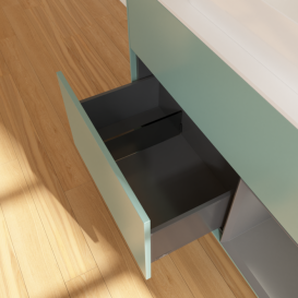 Тумба под раковину Villeroy & Boch Finion 100х50,1 см с подсветкой МДФ оливковый матовый лак/стекло белое матовое F661GKGM