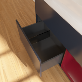 Тумба под раковину Villeroy & Boch Finion 100х50,1 см с подсветкой МДФ темно-синий матовый лак/стекло белое матовое F661HBHG