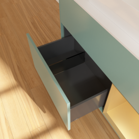 Тумба под раковину Villeroy & Boch Finion 100х50,1 см с подсветкой МДФ оливковый матовый лак/стекло белое матовое F661HFGM