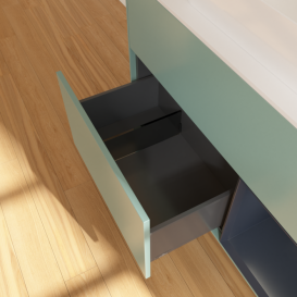 Тумба под раковину Villeroy & Boch Finion 100х50,1 см с подсветкой МДФ оливковый матовый лак/стекло белое матовое F661HGGM