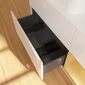 Тумба под раковину Villeroy & Boch Finion 120х50,1 см с подсветкой МДФ глянцевый белый лак/стекло белое матовое F691HFGF