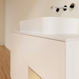 Тумба под раковину Villeroy & Boch Finion 100х50,1 см с подсветкой МДФ белый матовый лак/стекло белое матовое F661PCMT