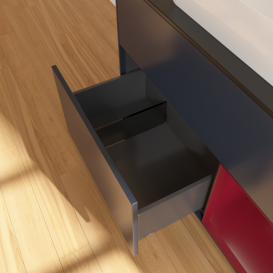 Тумба под раковину Villeroy & Boch Finion 100х50,1 см с подсветкой МДФ темно-синий матовый лак/стекло черное матовое F662HBHG