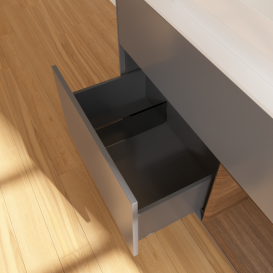 Тумба под раковину Villeroy & Boch Finion 100х50,1 см с подсветкой МДФ антрацит матовый лак/стекло белое матовое G661GNGK