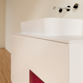 Тумба под раковину Villeroy & Boch Finion 100х50,1 см с подсветкой МДФ белый матовый лак/стекло белое матовое G661HBMT