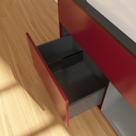 Тумба под раковину Villeroy & Boch Finion 100х50,1 см с подсветкой МДФ пион матовый лак/стекло черное матовое G662GKHB