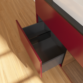 Тумба под раковину Villeroy & Boch Finion 100х50,1 см с подсветкой МДФ пион матовый лак/стекло черное матовое G662GNHB