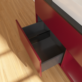 Тумба под раковину Villeroy & Boch Finion 100х50,1 см с подсветкой МДФ пион матовый лак/стекло черное матовое G662HBHB