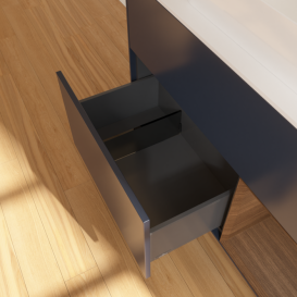 Тумба под раковину Villeroy & Boch Finion 100х50,1 см с подсветкой МДФ темно-синий матовый лак/стекло белое матовое G661GNHG