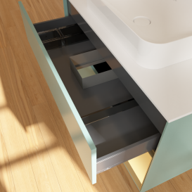 Тумба под раковину Villeroy & Boch Finion 100х50,1 см с подсветкой МДФ оливковый матовый лак/стекло белое матовое G661HFGM