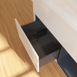 Тумба под раковину Villeroy & Boch Finion 100х50,1 см с подсветкой МДФ глянцевый белый лак/стекло белое матовое G661HGGF