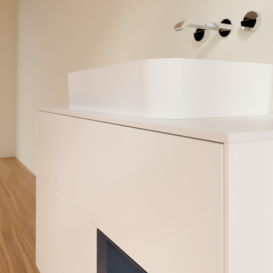 Тумба под раковину Villeroy & Boch Finion 100х50,1 см с подсветкой МДФ белый матовый лак/стекло белое матовое G661HGMT