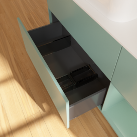 Тумба под раковину Villeroy & Boch Finion 120х50,1 см с подсветкой МДФ оливковый матовый лак/стекло белое матовое F691GMGM