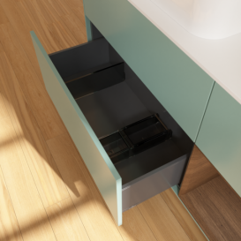 Тумба под раковину Villeroy & Boch Finion 120х50,1 см с подсветкой МДФ оливковый матовый лак/стекло белое матовое F691GNGM