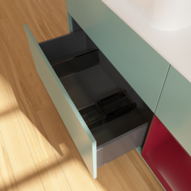 Тумба под раковину Villeroy & Boch Finion 120х50,1 см с подсветкой МДФ оливковый матовый лак/стекло белое матовое F691HBGM