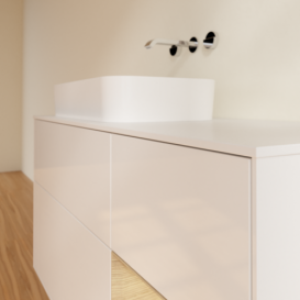 Тумба под раковину Villeroy & Boch Finion 120х50,1 см с подсветкой МДФ глянцевый белый лак/стекло белое матовое F691PCGF