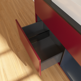 Тумба под раковину Villeroy & Boch Finion 100х50,1 см с подсветкой МДФ пион матовый лак/стекло черное матовое G662HGHB