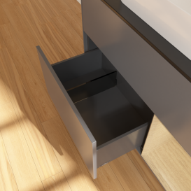 Тумба под раковину Villeroy & Boch Finion 100х50,1 см с подсветкой МДФ антрацит матовый лак/стекло черное матовое G662PCGK