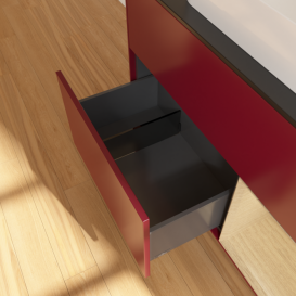 Тумба під раковину Villeroy & Boch Finion 100х50,1 см з підсвічуванням МДФ півонія матовий лак/скло чорне матове G662PCHB