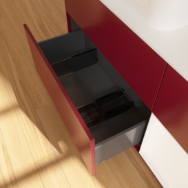 Тумба под раковину Villeroy & Boch Finion 120х50,1 см с подсветкой МДФ пион матовый лак/стекло белое матовое G691MTHB