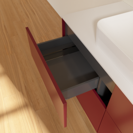 Тумба под раковину Villeroy & Boch Finion 120х50,1 см МДФ пион матовый лак/стекло белое матовое F67100HB