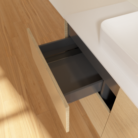 Тумба под раковину Villeroy & Boch Finion 120х50,1 см МДФ шпон дуба/стекло белое матовое  F67100PC