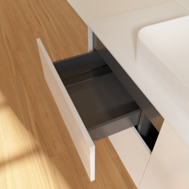 Тумба под раковину Villeroy & Boch Finion 120х50,1 см с подсветкой МДФ глянцевый белый лак/стекло белое матовое G67100GF