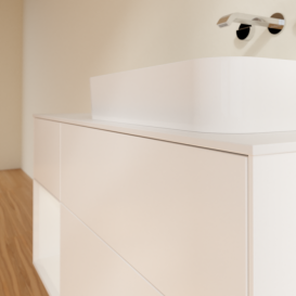 Тумба под раковину Villeroy & Boch Finion 120х50,1 см с подсветкой МДФ белый матовый лак/стекло белое матовое F681GFMT