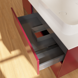 Тумба под раковину Villeroy & Boch Finion 120х50,1 см с подсветкой МДФ пион матовый лак/стекло белое матовое F681GNHB