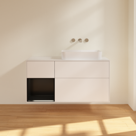 Тумба под раковину Villeroy & Boch Finion 120х50,1 см с подсветкой МДФ белый матовый лак/стекло белое матовое F681PDMT