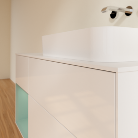 Тумба под раковину Villeroy & Boch Finion 120х50,1 см с подсветкой МДФ глянцевый белый лак/стекло белое матовое F681GMGF