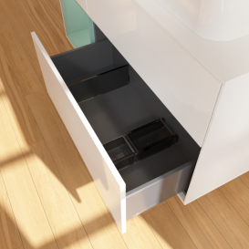 Тумба под раковину Villeroy & Boch Finion 120х50,1 см с подсветкой МДФ глянцевый белый лак/стекло белое матовое F681GMGF