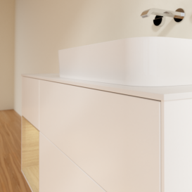 Тумба под раковину Villeroy & Boch Finion 120х50,1 см с подсветкой МДФ белый матовый лак/стекло белое матовое F681PCMT