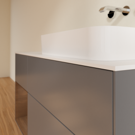 Тумба под раковину Villeroy & Boch Finion 120х50,1 см с подсветкой МДФ антрацит матовый лак/стекло белое матовое G681GNGK