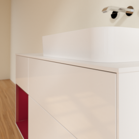 Тумба под раковину Villeroy & Boch Finion 120х50,1 см с подсветкой МДФ глянцевый белый лак/стекло белое матовое G681HBGF