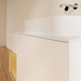 Тумба под раковину Villeroy & Boch Finion 120х50,1 см с подсветкой МДФ белый матовый лак/стекло белое матовое G681HFMT