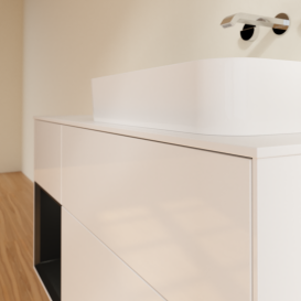 Тумба под раковину Villeroy & Boch Finion 120х50,1 см с подсветкой МДФ глянцевый белый лак/стекло белое матовое G681PDGF