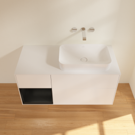 Тумба под раковину Villeroy & Boch Finion 120х50,1 см с подсветкой МДФ белый матовый лак/стекло белое матовое G681PDMT