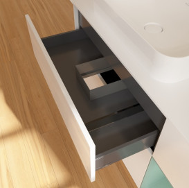 Тумба под раковину Villeroy & Boch Finion 120х50,1 см с подсветкой МДФ глянцевый белый лак/стекло белое матовое G691GMGF